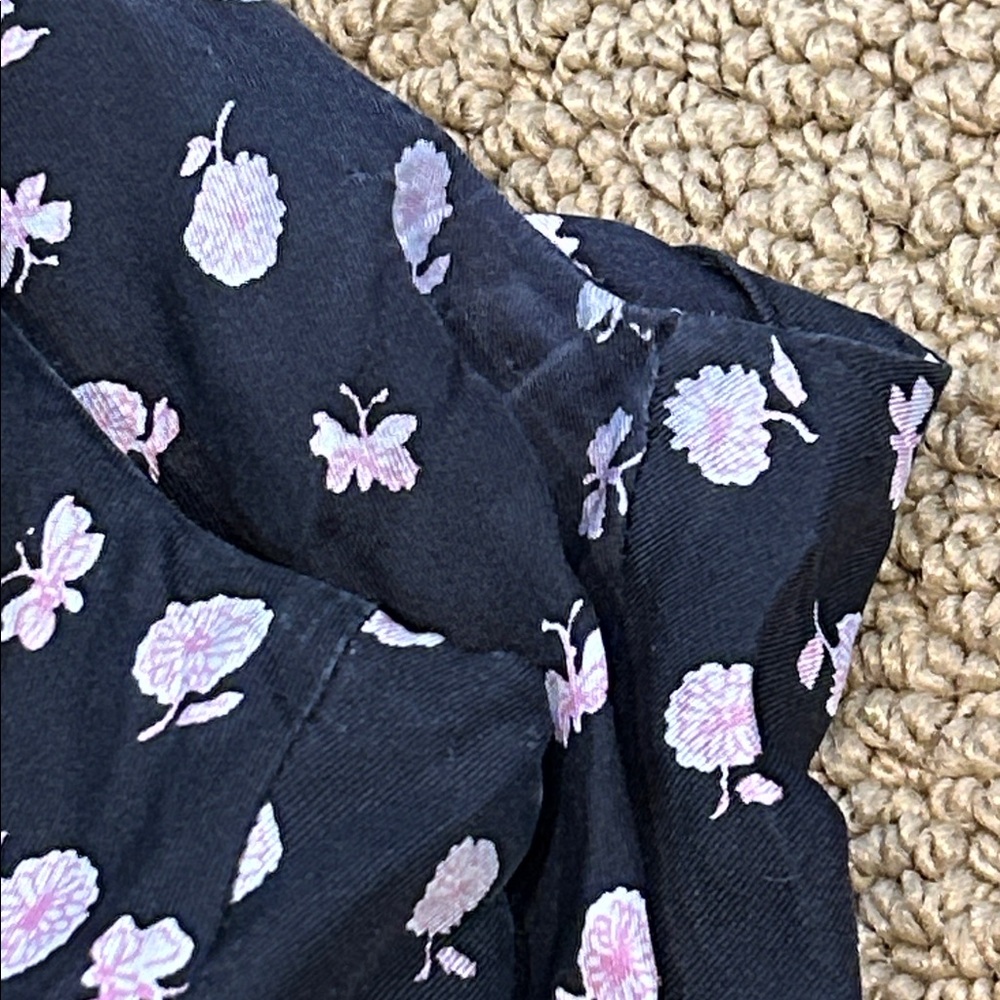 3.1 Phillip Lim Daisy Floral V-neck Gathered Dress size 4 Silk Asymmetrical Hem - Picture 9 of 17